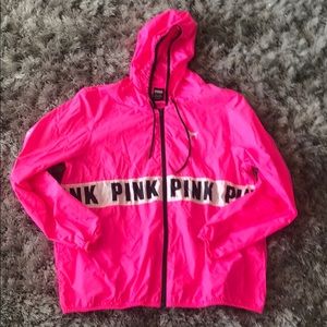 PINK rain jacket/windbreaker